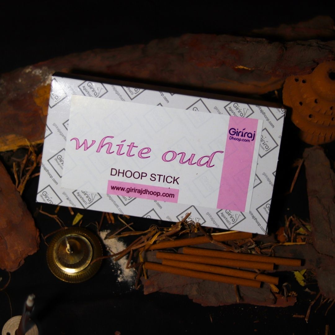 White Oud Dhoop Stick (Bamboo Less) - Luxury Oud Tone