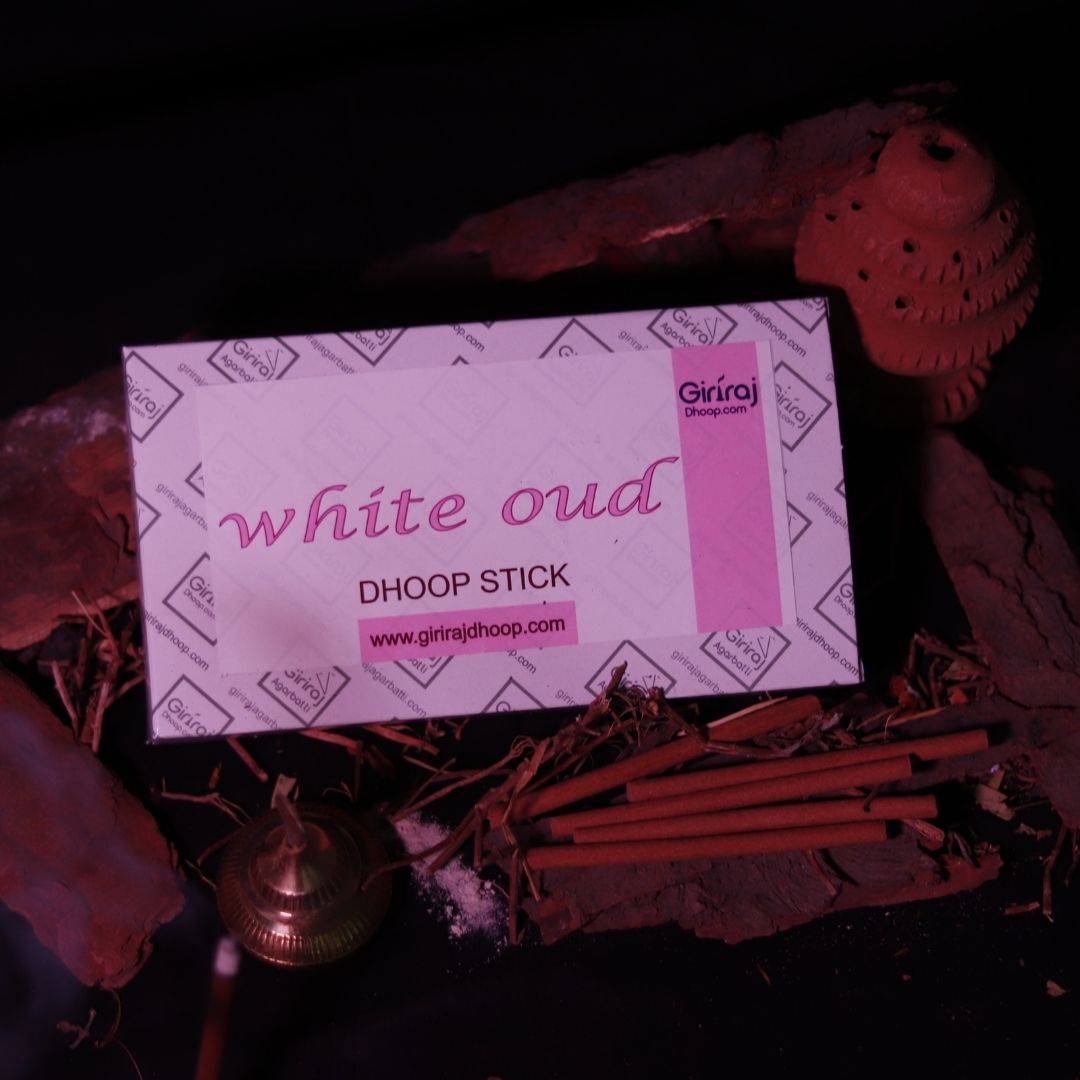 White Oud Dhoop Stick (Bamboo Less) - Luxury Oud Tone